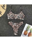 2020 nowe bikini wysokie w talii żółty Bandeau strój kąpielowy seksowny nadruk stringi Bikini kobiety stroje kąpielowe dwuczęści