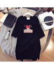 Sukienka 2020 letnie sukienki damskie Minnie nadruk kreskówkowy Casual luźny czarny biały Mini odzież damska Big Size Dress Femm