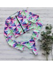 2020 Sexy Bikini z długim rękawem kobiety strój kąpielowy nadruk zielonych liści kostiumy kąpielowe kostiumy kąpielowe brazylijs