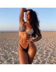 Luksusowy Bling Rhinestone Sliver Bikini Set kryształowy diament Sexy kobiety strój kąpielowy Halter Push Up bandażowy strój kąp