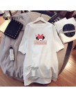 Sukienka 2020 letnie sukienki damskie Minnie nadruk kreskówkowy Casual luźny czarny biały Mini odzież damska Big Size Dress Femm