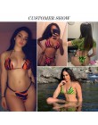 String bandaż kostium kąpielowy kobieta kostium kąpielowy damski nadruk zwierzęta 3 kawałki bikini set 2020 Sexy różowy neon str