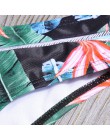 2020 Sexy wzburzyć Bukini stroje kąpielowe bez pleców kobiety nadruk w kropki Bikini zestaw strój kąpielowy letnia kwiecista odz