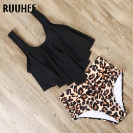 RUUHEE Bikini 2020 strój kąpielowy stroje kąpielowe kobiety wysokiej talii Tankini Bikini Set Push Up kostium kąpielowy damskie 
