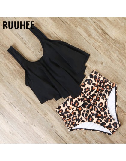 RUUHEE Bikini 2020 strój kąpielowy stroje kąpielowe kobiety wysokiej talii Tankini Bikini Set Push Up kostium kąpielowy damskie 