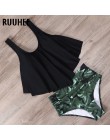 RUUHEE Bikini 2020 strój kąpielowy stroje kąpielowe kobiety wysokiej talii Tankini Bikini Set Push Up kostium kąpielowy damskie 