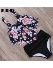 RUUHEE Bikini 2020 strój kąpielowy stroje kąpielowe kobiety wysokiej talii Tankini Bikini Set Push Up kostium kąpielowy damskie 