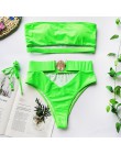 Mossha drążą białe stroje kąpielowe kobieta wysokiej talii bikini 2020 Mujer metalowy pasek na klamrę strój kąpielowy kobiety bi