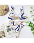 Mossha drążą białe stroje kąpielowe kobieta wysokiej talii bikini 2020 Mujer metalowy pasek na klamrę strój kąpielowy kobiety bi