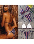 Hirigin Striped kobiety stroje kąpielowe kobiety bandaż Push Up wyściełany Imbottito Reggiseno Bikini Set gorący strój kąpielowy