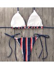 Hirigin Striped kobiety stroje kąpielowe kobiety bandaż Push Up wyściełany Imbottito Reggiseno Bikini Set gorący strój kąpielowy