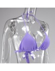 NewAsia seksowne bikini 2019 stroje kąpielowe kobiety lato Halter zasznurować łuk usztywniony biustonosz push Up mikrobikini str