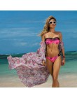 2020 seksowne Bikini kobiety strój kąpielowy Push Up stroje kąpielowe ananas bandaż Halter Bandeau Bikini Set strój kąpielowy st