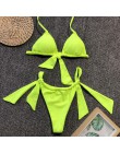 NewAsia seksowne bikini 2019 stroje kąpielowe kobiety lato Halter zasznurować łuk usztywniony biustonosz push Up mikrobikini str