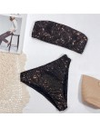 Leopard kostium kąpielowy damski Push up bikini 2020 mujer Patchwork strój kąpielowy przepuszczalność stroje kąpielowe kobiety l