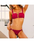 Riseado seksowne Bikini 2020 kobiet strój kąpielowy Push Up stroje kąpielowe kobiety stałe kostiumy kąpielowe zestaw Bikini braz