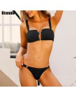Riseado seksowne Bikini 2020 kobiet strój kąpielowy Push Up stroje kąpielowe kobiety stałe kostiumy kąpielowe zestaw Bikini braz