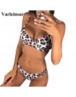 Nowy Sexy Leopard 2019 Bikini kobiety stroje kąpielowe damski strój kąpielowy dwuczęściowy zestaw Bikini fiszbiny kąpiel strój k