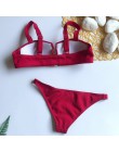 Riseado seksowne Bikini 2020 kobiet strój kąpielowy Push Up stroje kąpielowe kobiety stałe kostiumy kąpielowe zestaw Bikini braz