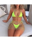 Bikinx Neon bikini stringi biquini strój kąpielowy z wysokim stanem kobiety Sexy push up brazylijski kostium kąpielowy damski st