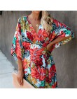 Czeski kaftan i tunika na plażę okrycie plażowe Saida de Praia strój kąpielowy kobiety osłona do bikini up Pareo Sarong stroje k