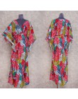 Czeski kaftan i tunika na plażę okrycie plażowe Saida de Praia strój kąpielowy kobiety osłona do bikini up Pareo Sarong stroje k