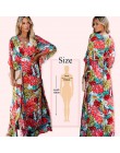 Czeski kaftan i tunika na plażę okrycie plażowe Saida de Praia strój kąpielowy kobiety osłona do bikini up Pareo Sarong stroje k