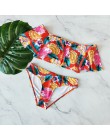 Bikini 2020 strój kąpielowy na jedno ramię wzburzyć stroje kąpielowe kobiety liść drukuj strój kąpielowy dla kobiet Sexy biquini