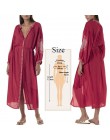 Czeski kaftan i tunika na plażę okrycie plażowe Saida de Praia strój kąpielowy kobiety osłona do bikini up Pareo Sarong stroje k