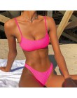 Peachtan prążkowany bikini set Neon biquinis Feminino 2020 stroje kąpielowe kobiety kąpiących kobieta kostium kąpielowy damski s