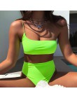 Peachtan prążkowany bikini set Neon biquinis Feminino 2020 stroje kąpielowe kobiety kąpiących kobieta kostium kąpielowy damski s