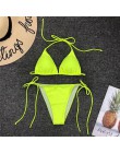 Bikinx Neon bikini stringi biquini strój kąpielowy z wysokim stanem kobiety Sexy push up brazylijski kostium kąpielowy damski st