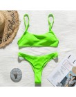 Peachtan prążkowany bikini set Neon biquinis Feminino 2020 stroje kąpielowe kobiety kąpiących kobieta kostium kąpielowy damski s
