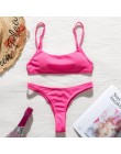 Peachtan prążkowany bikini set Neon biquinis Feminino 2020 stroje kąpielowe kobiety kąpiących kobieta kostium kąpielowy damski s