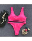 Peachtan prążkowany bikini set Neon biquinis Feminino 2020 stroje kąpielowe kobiety kąpiących kobieta kostium kąpielowy damski s