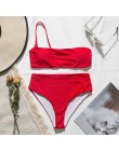 Peachtan prążkowany bikini set Neon biquinis Feminino 2020 stroje kąpielowe kobiety kąpiących kobieta kostium kąpielowy damski s