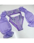 Z długim rękawem kobieta bikini 2020 mujer kąpiących biały strój kąpielowy stroje kąpielowe bandeau kobiety Sexy brazylijski str