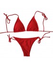 Bikinx trójkątne bikini micro dwuczęściowy kostium String kostium kąpielowy damski Sexy czerwone stroje kąpielowe kobiety 2020 s