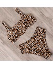 Seksowne Bikini 2020 Leopard strój kąpielowy wysokiej talii strój kąpielowy kostium kąpielowy typu push up bandażowy strój kąpie