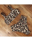 Seksowne Bikini 2020 Leopard strój kąpielowy wysokiej talii strój kąpielowy kostium kąpielowy typu push up bandażowy strój kąpie