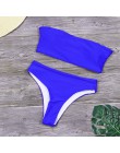 Kobiety stałe Bikini Set Sexy wysokiej talii stroje kąpielowe zakrętka tubki nowy Bikini strój kąpielowy damski strój kąpielowy 