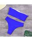 Kobiety stałe Bikini Set Sexy wysokiej talii stroje kąpielowe zakrętka tubki nowy Bikini strój kąpielowy damski strój kąpielowy 
