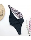 In-x Sexy wzór w cętki strój kąpielowy damskie, patchworkowe stroje kąpielowe damskie jedno ramię bikini set 2020 brazylijskie b