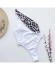 In-x Sexy wzór w cętki strój kąpielowy damskie, patchworkowe stroje kąpielowe damskie jedno ramię bikini set 2020 brazylijskie b
