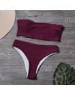 Kobiety stałe Bikini Set Sexy wysokiej talii stroje kąpielowe zakrętka tubki nowy Bikini strój kąpielowy damski strój kąpielowy 
