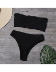 Kobiety stałe Bikini Set Sexy wysokiej talii stroje kąpielowe zakrętka tubki nowy Bikini strój kąpielowy damski strój kąpielowy 