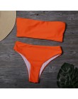 Kobiety stałe Bikini Set Sexy wysokiej talii stroje kąpielowe zakrętka tubki nowy Bikini strój kąpielowy damski strój kąpielowy 