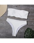 Kobiety stałe Bikini Set Sexy wysokiej talii stroje kąpielowe zakrętka tubki nowy Bikini strój kąpielowy damski strój kąpielowy 