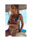 Sexy bikini 2020 Mujer kobiety kostium kąpielowy damski kwiatowy stroje kąpielowe z nadrukiem bandaż strój kąpielowy lato kostiu
