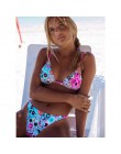 Sexy bikini 2020 Mujer kobiety kostium kąpielowy damski kwiatowy stroje kąpielowe z nadrukiem bandaż strój kąpielowy lato kostiu